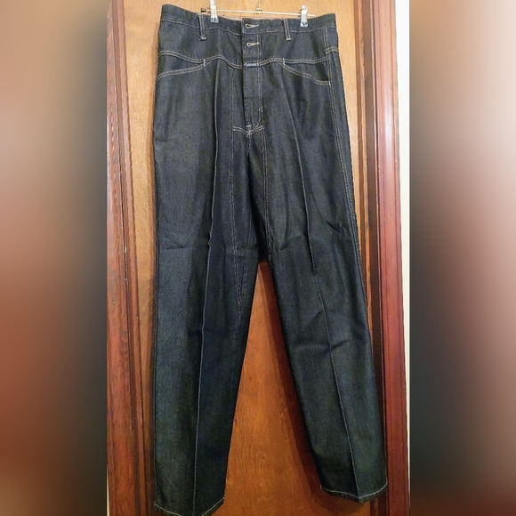 Marithe Francois Girbaud Dark Blue Men Jeans 34" long X 33" Wide - Picture 2 of 5